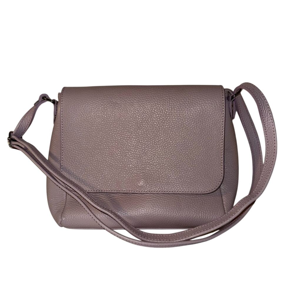 NWOT BORSE IN PELLE Elegant Lavender adjustable Crossbody Bag